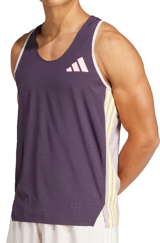 adidas Adizero Promo Mens Running Vest - Purple