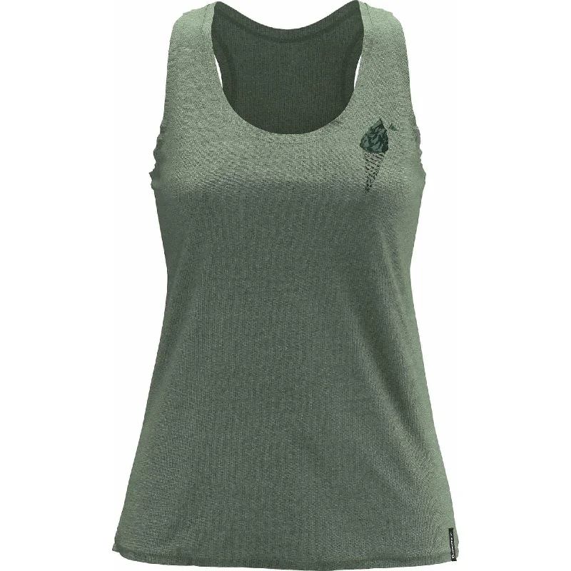 Scott 10 Casual Slub Womens Cycling Vest Tank Top - Green