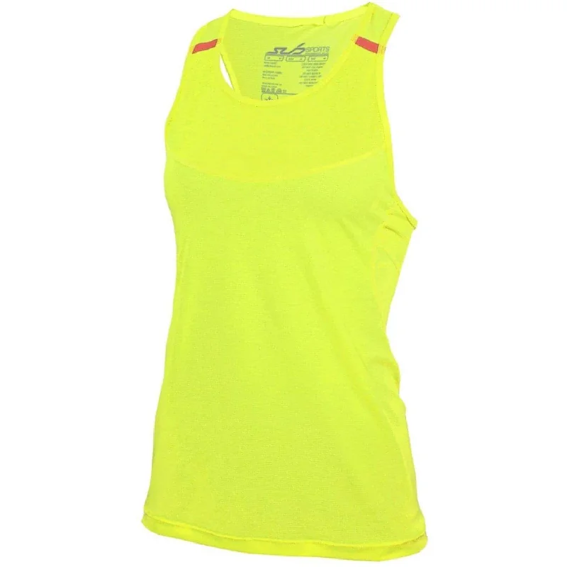 Sub Sports Heat 2.0 Fitted Womens Running Vest Tank Top - Yellow