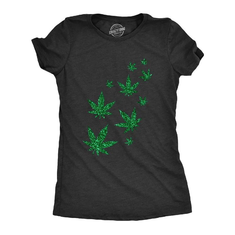 Glitter Pot Leaves Women's T Shirt