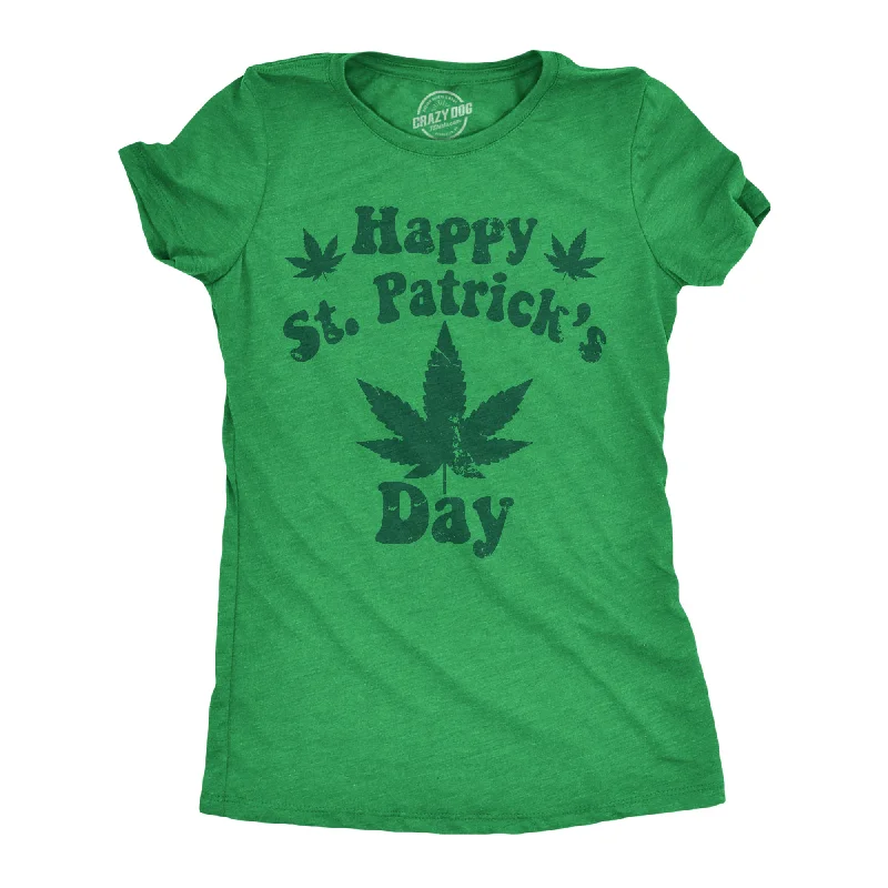 Happy Saint Patricks Day Weed Women's T Shirt