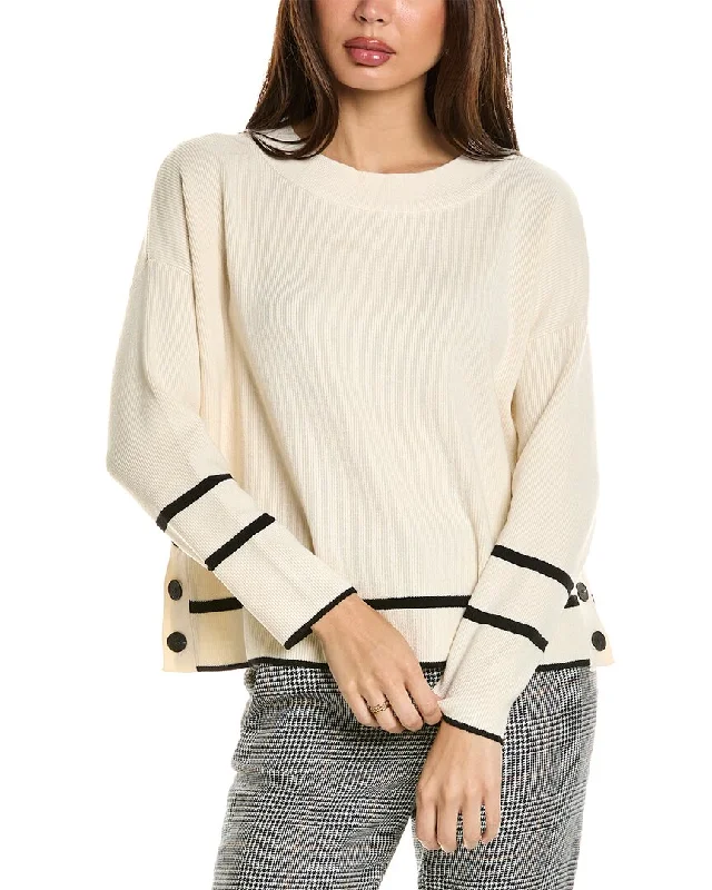 Adrianna Papell Dropped-Shoulder Sweater