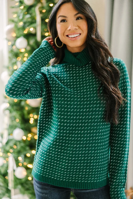 Everything You Need Forest Green Turtleneck Sweater