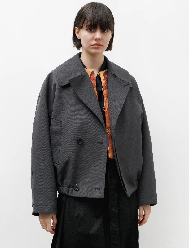 Short Trench Blouson Dark Grey