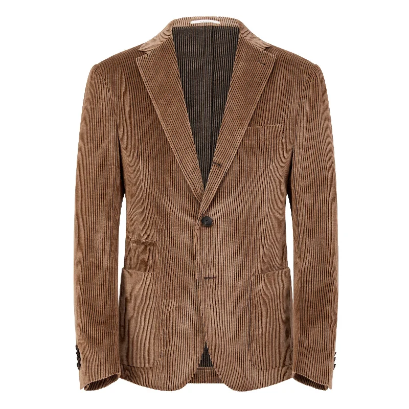 FRADI Melange Corduroy Blazer Jacket MUD