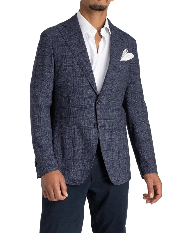 HENRY SARTORIAL Reda Atto Jacket BLUE CHECK REG