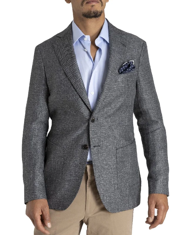 HENRY SARTORIAL Reda Linen Blazer GREY REG