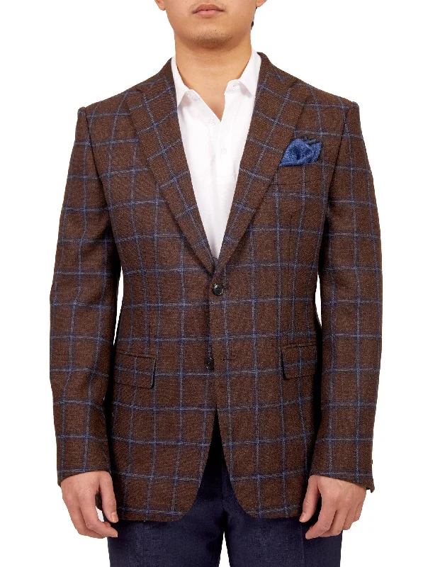 HENRY SARTORIAL X DORMEUIL Full Canvas Fancy Jacket BROWN REG