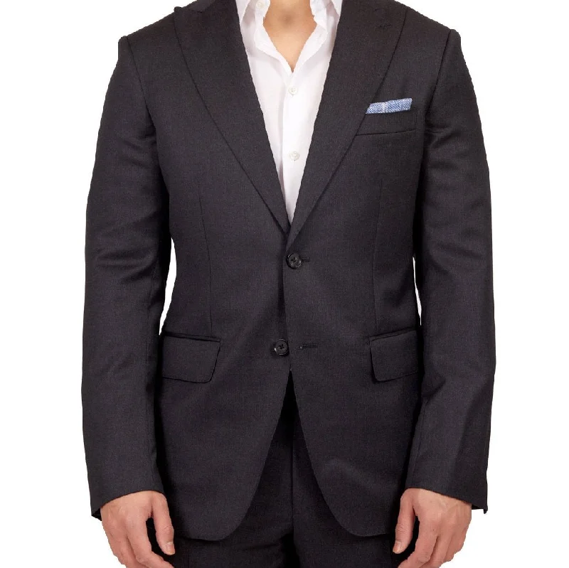 HENRY SARTORIAL Peak Lapel Suit CHARCOAL REG