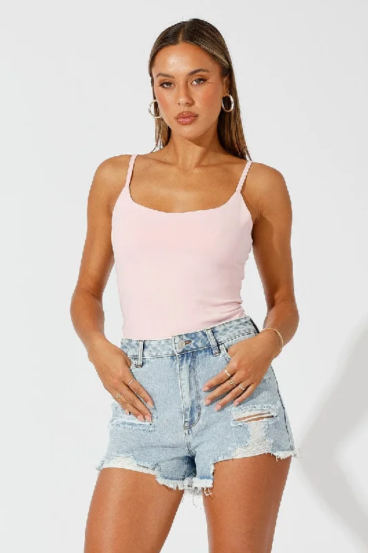 Denim Ripped Denim Short Mid Rise