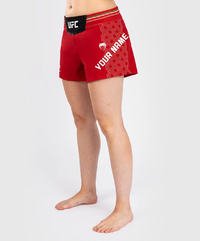 UFC Noche by Venum Personalized Authentic Fight Night Women’s Fight Short – Red