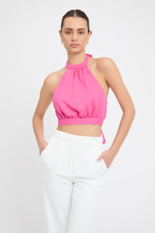 Georgette Halter Crop