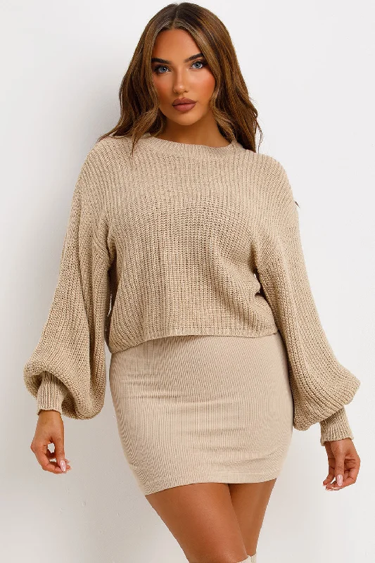 Knitted Jumper Oversized Beige