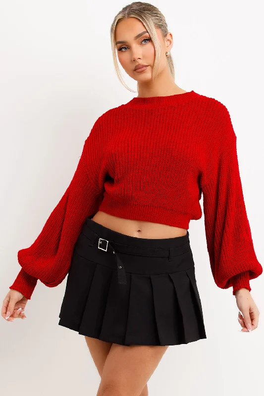 Knitted Jumper Oversized Red